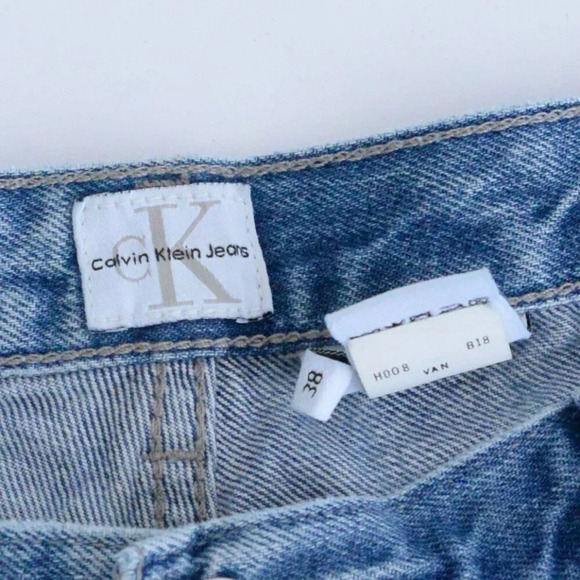 Vintage 90'S Calvin Klein Mid Wash Loose Easy Fit Jeans Size 38 - Picture 11 of 13